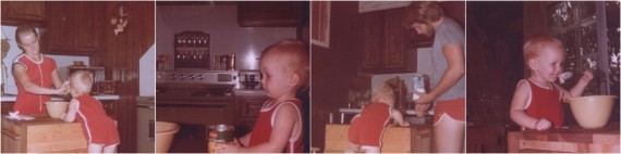 Tiny Courtney learning from the pros