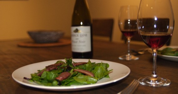 Spinach Salad with Duck & Cherries