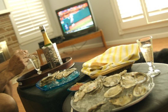 Oysters on the Half Shell with Blanc de Blanc