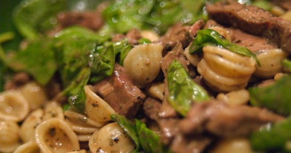 Beef and Spinach Pasta