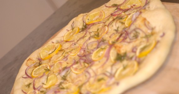 Lemon and Piave Pizza