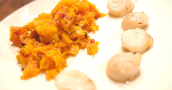 Scallops with Butter Nut Squash