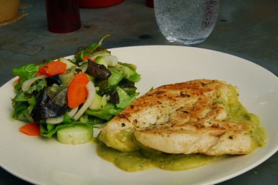 Grilled Chicken with Mustard and Fava Bean Puree