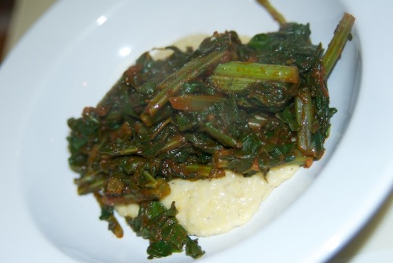 Braised Kale with Polenta