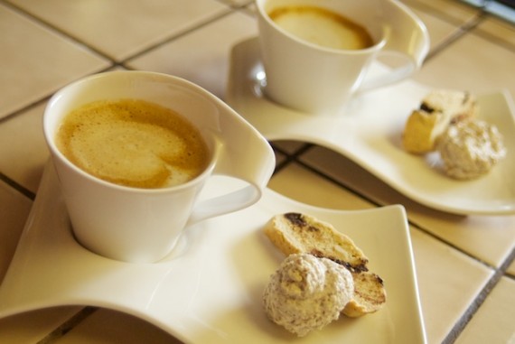 Cappuccino with Amaretti and Biscotti