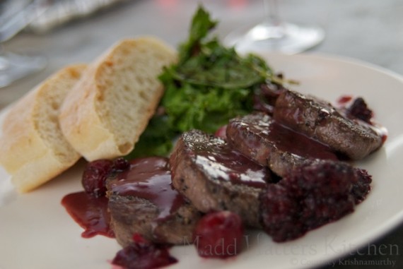 Venison with Blackberry Sauce