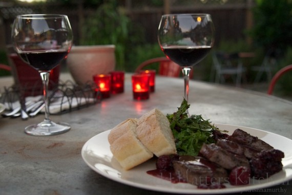 Venison with Blackberry Sauce