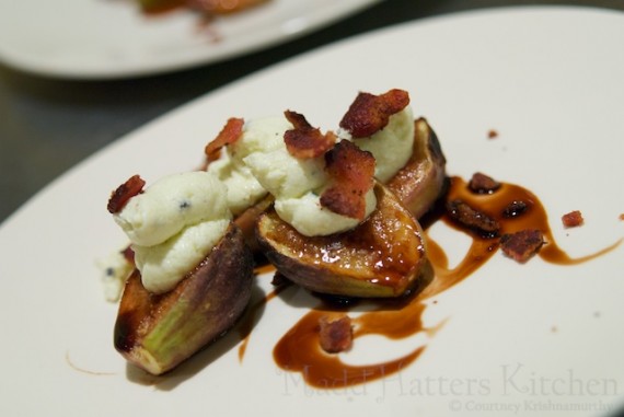 Figs with Whipped Goat Cheese and Bacon