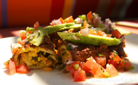 Vegetarian Enchiladas with Goat Cheese