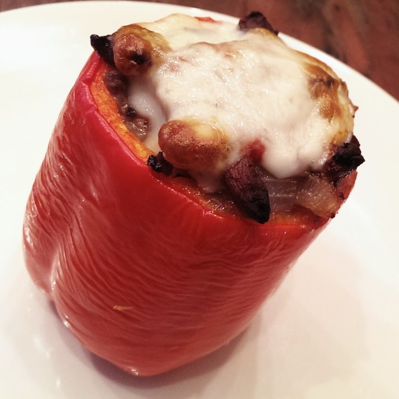 Philly cheesesteak stuffed peppers