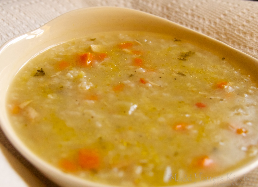 Madd Hatter's Kitchen » Chicken and rice soup, with a ginger kick!