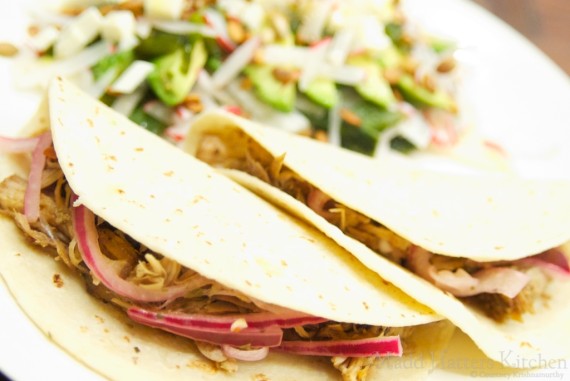 Slow Cooker Pulled Pork Tacos with Pickled Red Onions