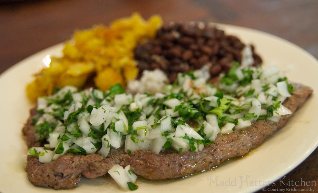 Madd Hatter's Kitchen » Sunday Supper Palomilla Steak with Black Beans